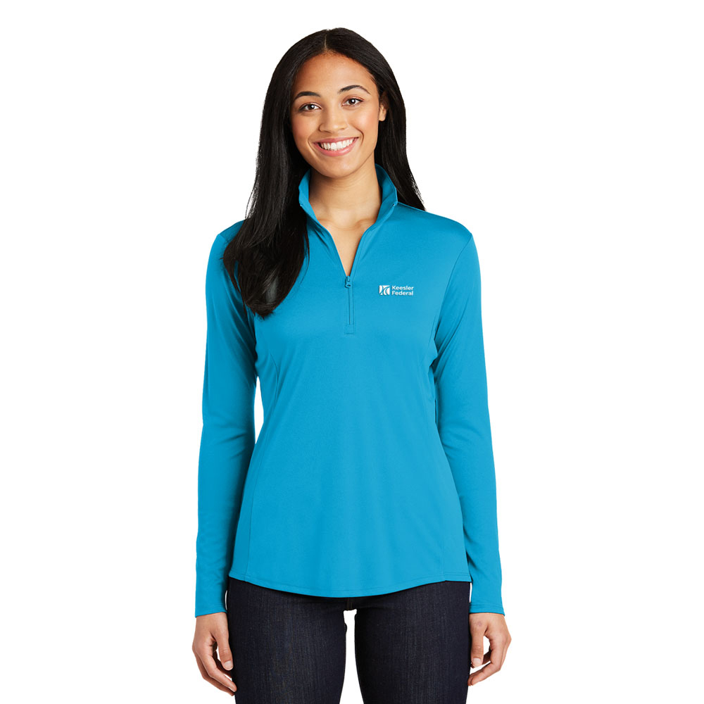 LADIES' SPORT-TEK QUARTER ZIP PULLOVER