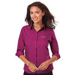 Ladies 3/4 Poplin Shirt